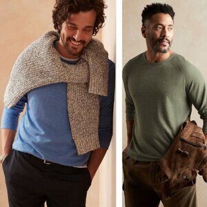 NWT BANANA REPUBLIC Livorno Relaxed Silk Linen Blend Sweater Size Small Blue